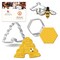 CookieCutter.com 3 Piece Summer Bee Hive Cookie Cutter Set Bee Hive, Mini Bumble Bee, Honey Comb Hexagon, Metal Shapes Made in USA, Silver